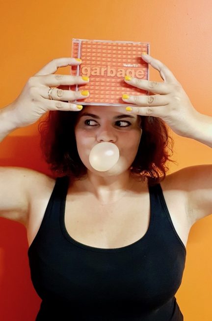 Girl with bubblegum hoding Garbage Version 2.0 CD