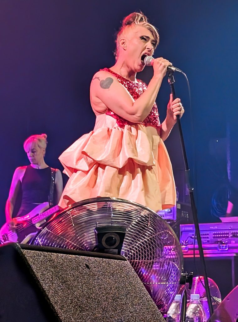 Kathleen Hanna on stage in Bordeaux 2024