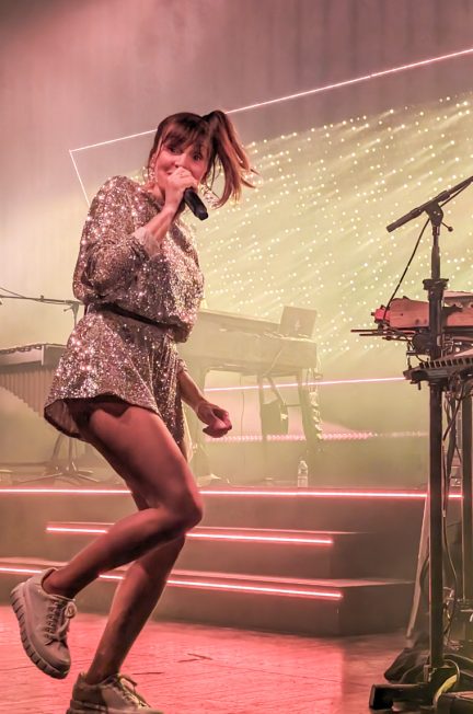 Zoe Colotis on stage with Caravan Palace 2024