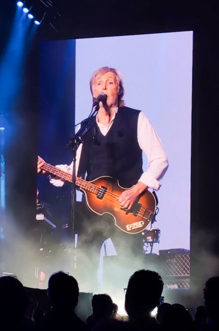 Paul McCartney on stage in Paris 2024