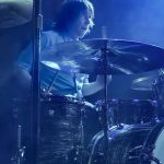 Patrick Keeler on stage with Jack White in Paris La Cigale