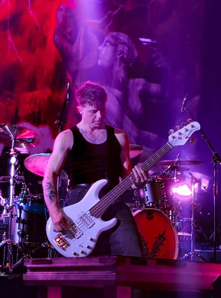 Rudy Purkart on stage with Landmvrks in Bordeaux