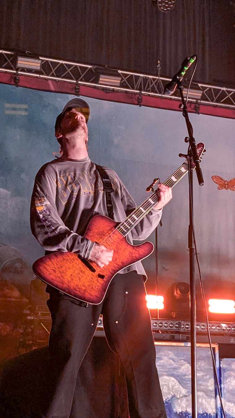 Paul Cordebard on stage with Landmvrks in Bordeaux