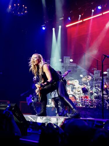 Hurricane Nita Strauss on stage in Bordeaux 2019