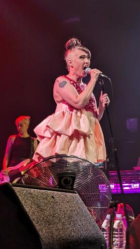 Kathleen Hanna on stage in Bordeaux 2024