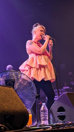 Kathleen Hanna on stage with Bikini Kill in Bordeaux 2024