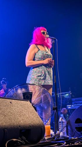 Tobi Vail on stage with Bikini Kill in Bordeaux 2024