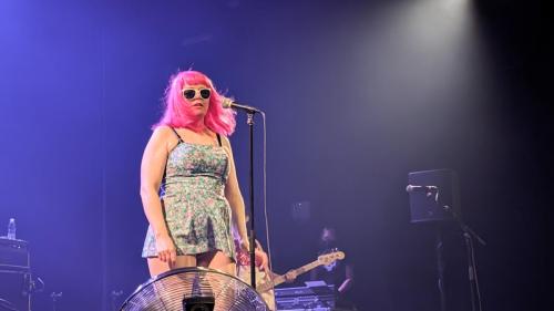 Tobi Vail on stage with Bikini Kill in Bordeaux 2024