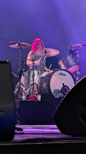 Tobi Vail on stage with Bikini Kill in Bordeaux 2024