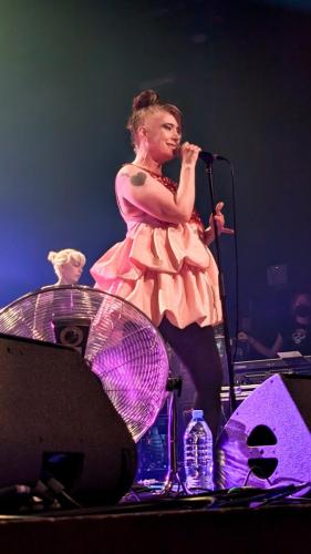 Kathleen Hanna on stage with Bikini Kill in Bordeaux 2024