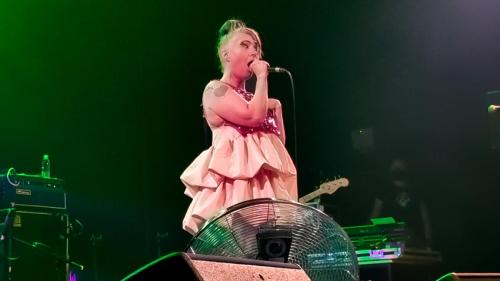 Kathleen Hanna on stage in Bordeaux 2024