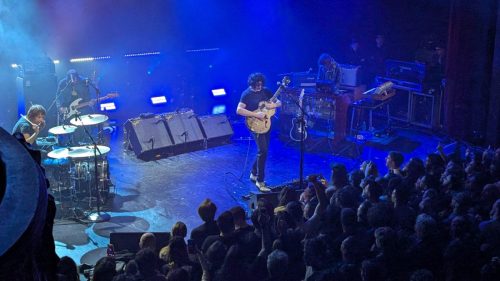 Jack White and band on stage at Le Trianon in Paris