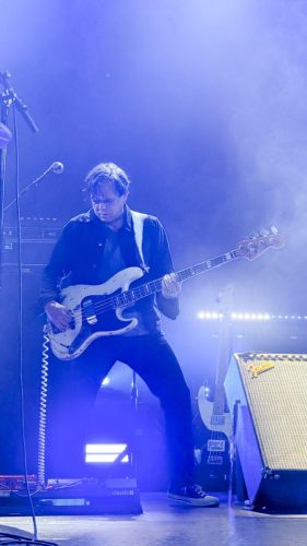 Dominic John Davis on stage with Jack White in Paris La Cigale