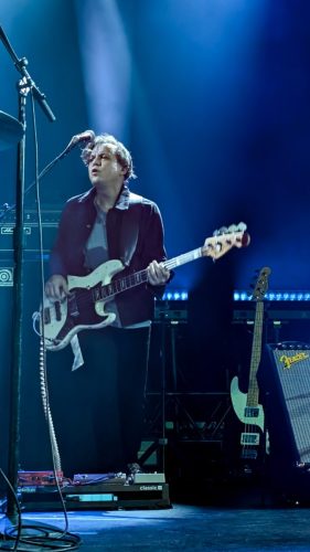Dominic John Davis on stage with Jack White in Paris La Cigale
