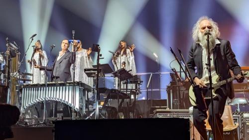 Warren Ellis and Jim Sclavunis on stage in Paris 2024