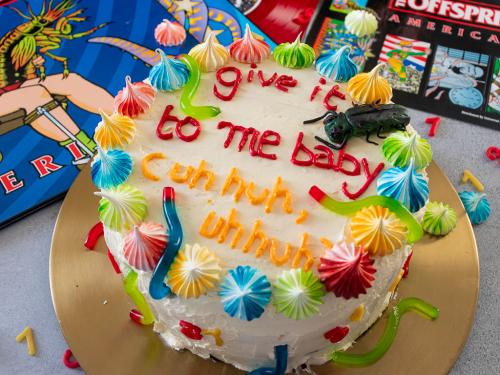 Offspring Americana layer cake with vinyl