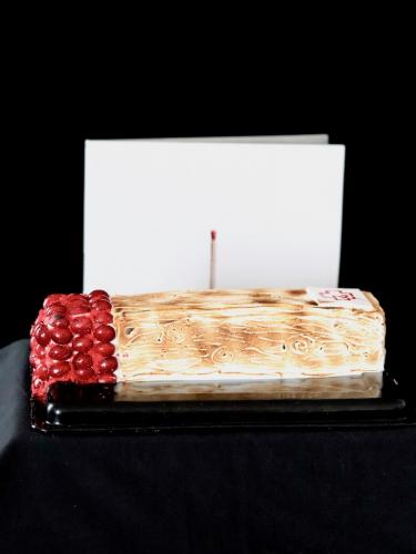 Yule log black forest match cake and Rammstein vinyl