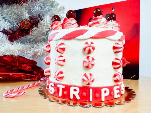 The White Stripes inspired red velvet layer cake