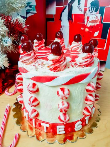 The White Stripes inspired red velvet layer cake