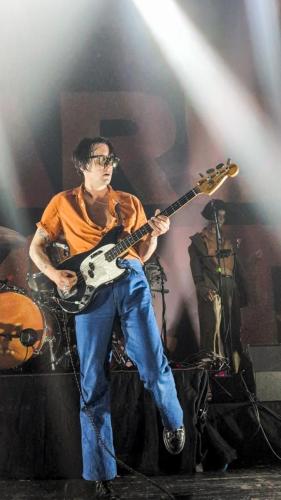 Ryan Needham on stage with Yard Act